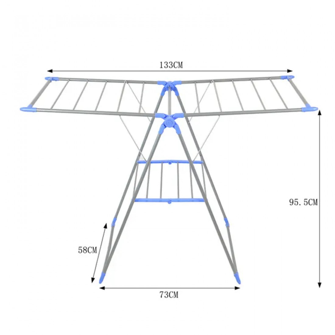 Foldable Clothes Drying Rack Space-Saving Laundry Dry Line Rack Portable Clothes Dryer