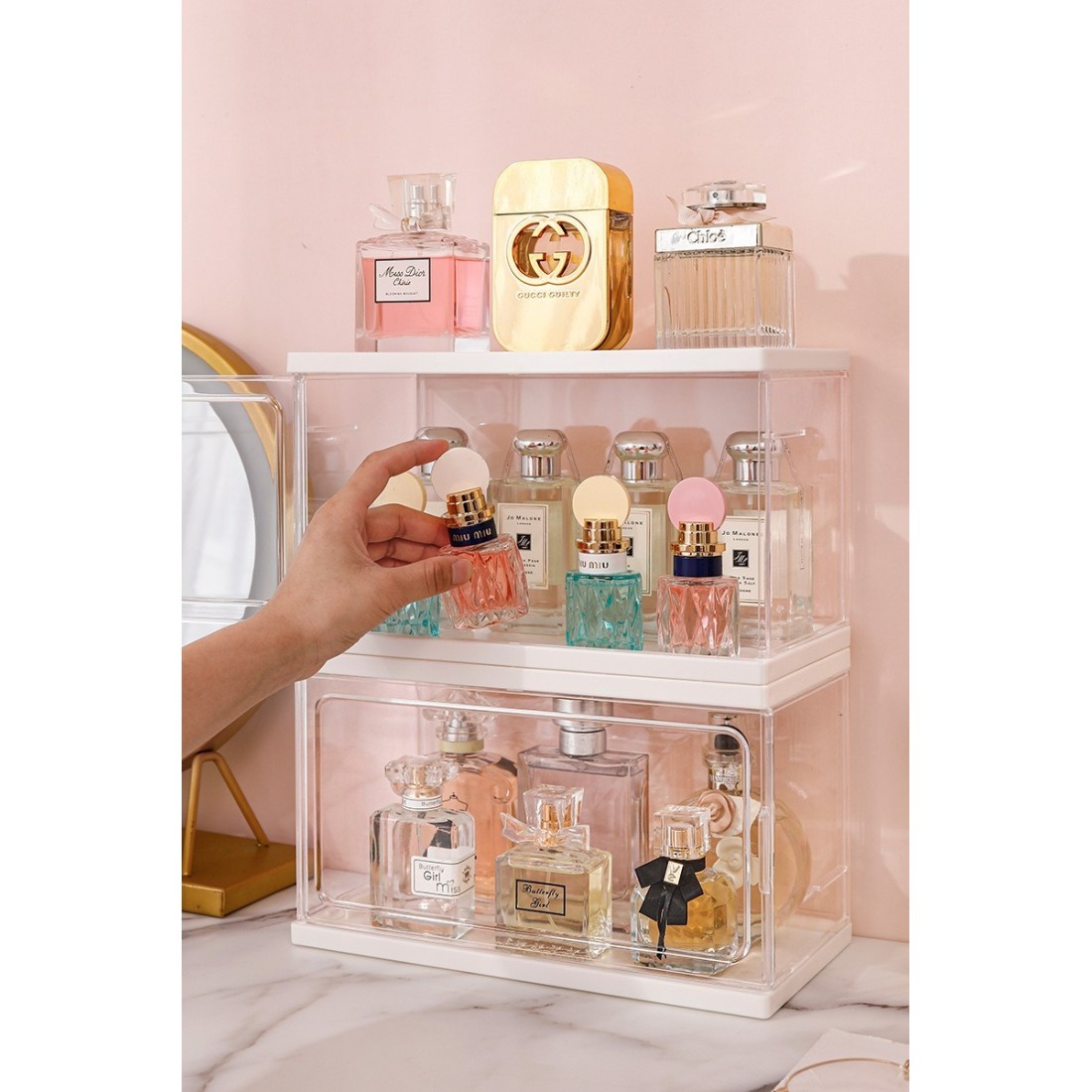 Transparent Organizer With Light Dust Proof 